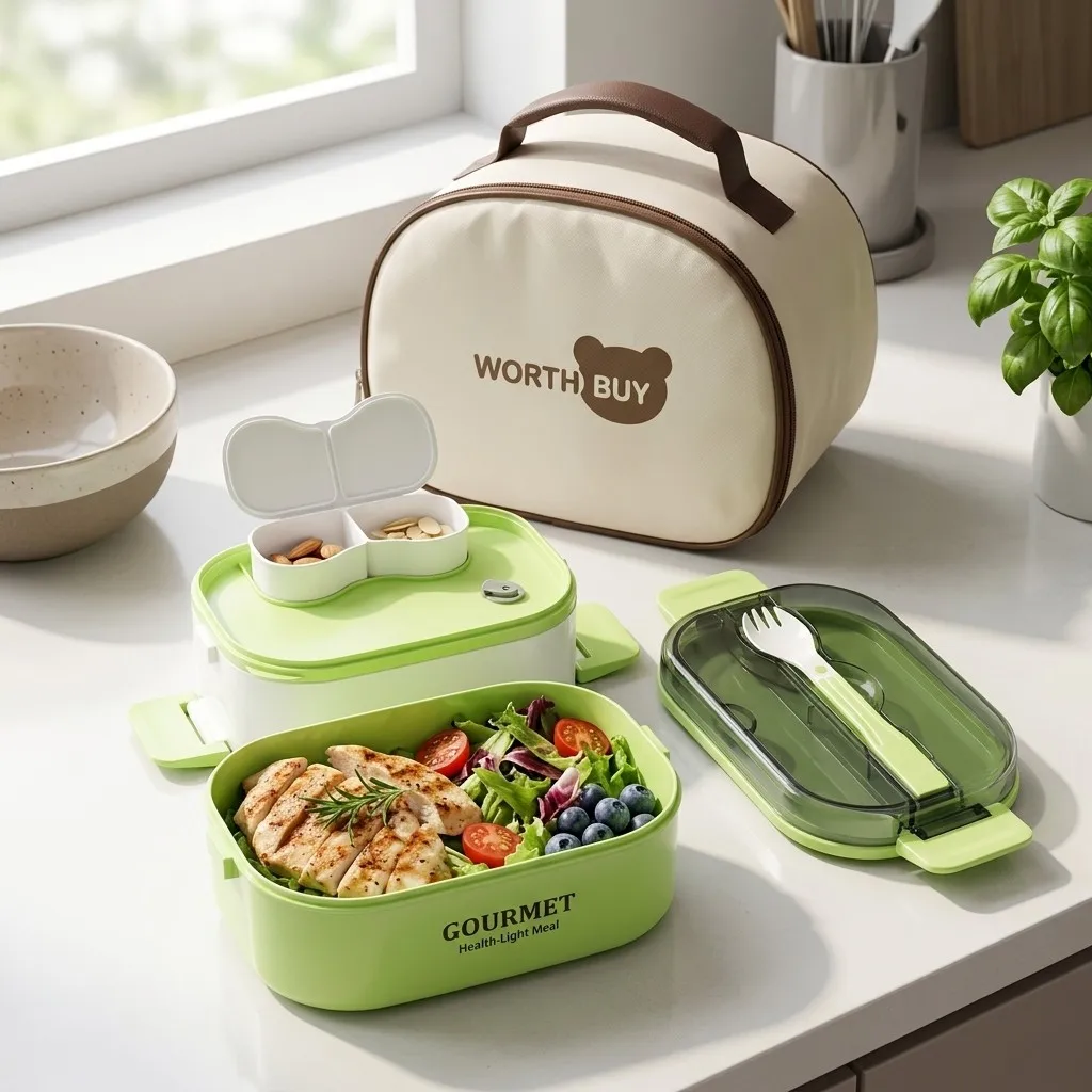 Meal Prep Or Prep Meal - Mikrowellengeeignete Plastik-Bento-Box, auslaufsichere Lunchboxen, Mahlzeiten-Vorbereitungs- und
